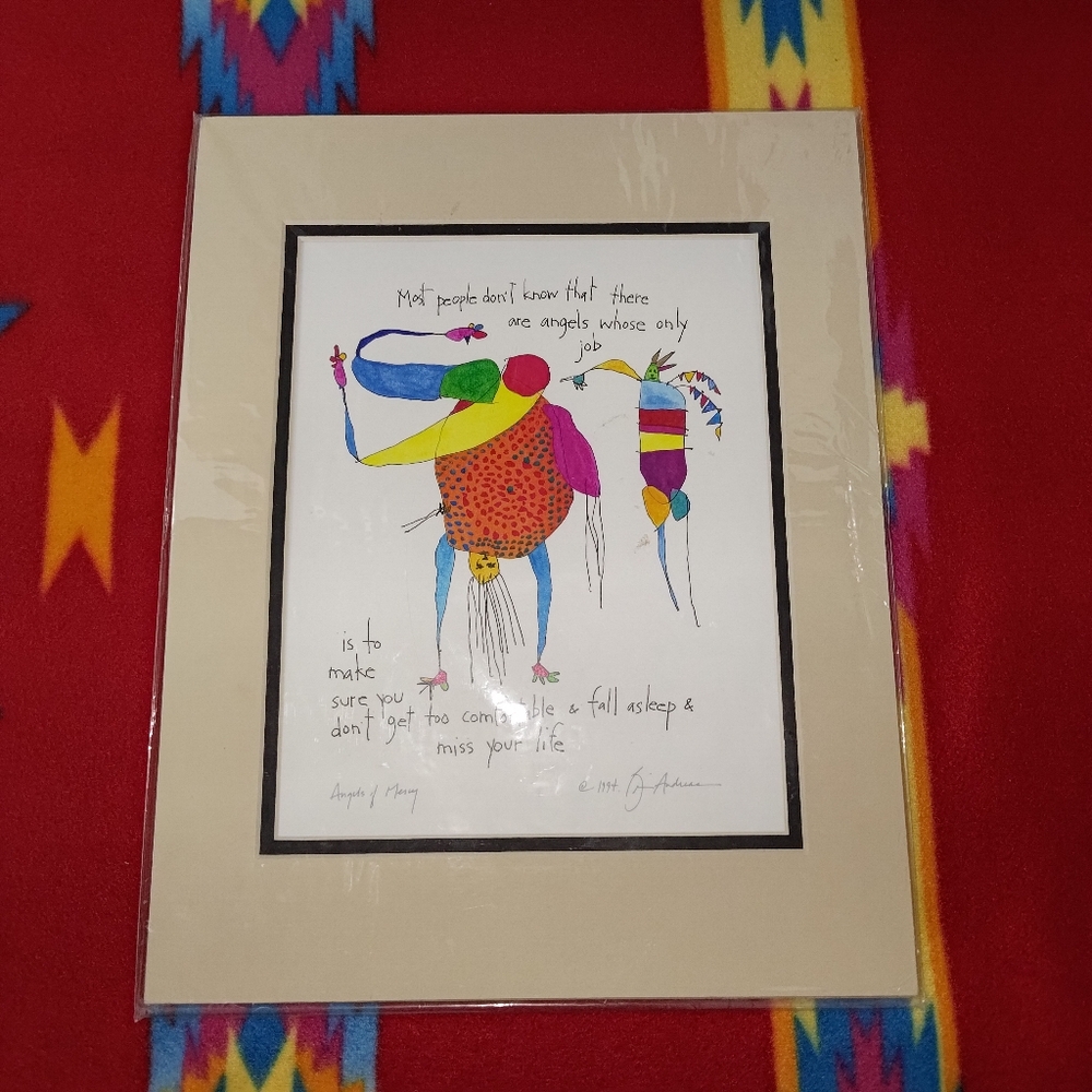 BRIAN ANDREAS Art Print ANGELS Of MERCY Story People 1994 Poster Drawing Signed